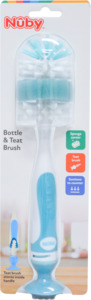 Nuby Bottle & Teat Brush - Blue