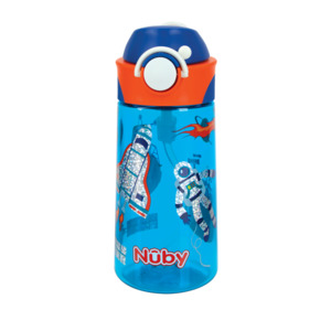 Nuby Flip It Bolt Lock Cup 450ml - Astronaut Blue