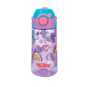 Nuby Flip It Bolt Lock Cup 450ml - Weather Purple