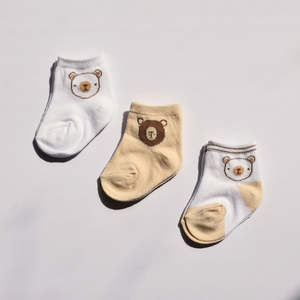 Playette 3 Pack Newborn Bear Socks