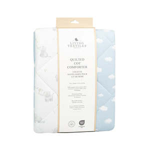 Living Textiles Reversible Quilted Cot Comforter - Elephant Playtime
