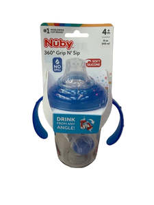 Nuby Tritan Spout Cup With Handles 360 Straw 240ml - Blue