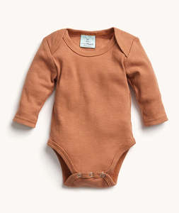 ergoPouch Australia Bodywear Long Sleeve Bodysuit 0.2 TOG - Chestnut