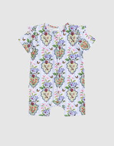 Fleur Harris 'Secret Diary' Precious Shorty Frill Coverall - Blue Stripe