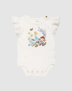 Fleur Harris 'Silky's Garden' Bijou Bodysuit - Fairy White
