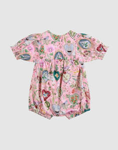 Fleur Harris 'All My Hearts' Mimi Romper - Parfait Pink