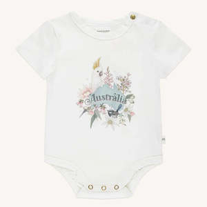 Fleur Harris 'Bush Babies' Australia Bush Bodysuit - Snow