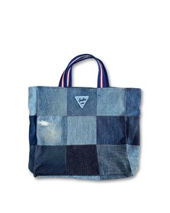 Products: Cube Carryall – Upcycled Denim Tote Handmade in NZ by Outliv - Outliv - Regenerative Sustainable Bags & Accessories - New Zealand