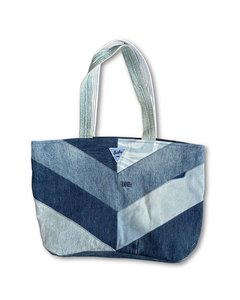 Chrissie Symmetry Tote Upcycled Denim Bag Handmade in NZ by Outliv - Outliv - Re&hellip;