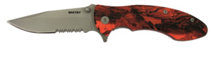 Whitby Orange Camo Knife - 2.75" Liner Lock Knife