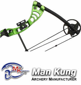 New Stock Just Arrived: Mankung 55LB Compound Bow with Lime Riser and Black Limb Kit