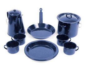 Enamel Cookware: Campfire Enamel Cookware Set 11 Piece