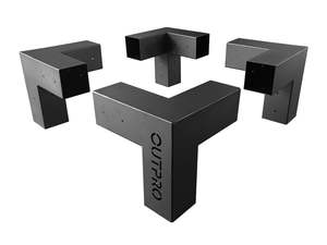 Pergola Bracket: OUTPRO Aluminum Single Pergola Corner bracket Kit