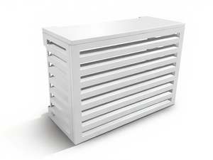 2mm Aluminium Heat Pump Cover – Outdoor AC Unit Cover – White (Small)