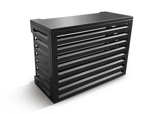 2mm Aluminium Heat Pump Cover – Outdoor AC Unit Cover – Black (Small)