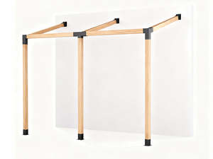 Steel Pergola Bracket: 15°Slanted Wall Mount Pergola Bracket Kit