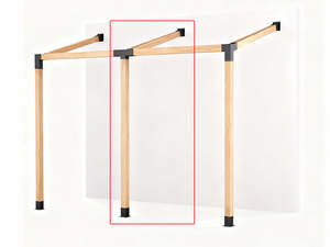 15° Slanted Wall-Mount Pergola 4-Way Bracket Kit