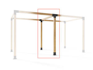 Steel Pergola Bracket: 4-Way Pergola Bracket DIY Kit fit 90 x 90mm timber