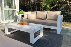 Bask 3-Seater Outdoor Sofa (white frame) - Outside Space