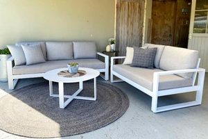 Unwind Outdoor suite: 3-seater, 2-seater & Stella round coffee table ( white&hellip;
