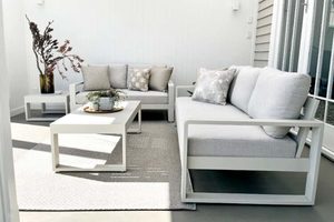 Unwind Outdoor suite: 3-seater, 2-seater & coffee table ( Bone frame) - Outside Space