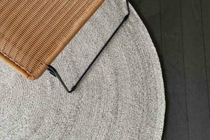 ROUND 100%PET WOVEN RUG SAND - Outside Space