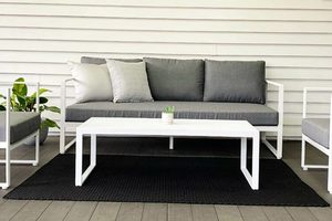 Happy Hour 3-Seater Outdoor Sofa (white frame) - Outside Space