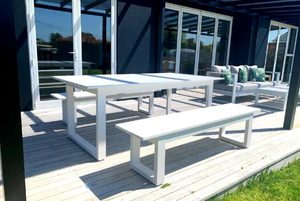 Dining Chairs Seating: LONG LUNCH 1.7M BENCH WHITE - Outside Space