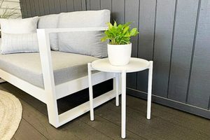 Outdoor Coffee/Side Tables: INSPO SIDE TABLE, 4-LEG WHITE Outdoor Furniture - Outside Space NZ