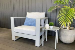 Outdoor Coffee/Side Tables: INSPO SIDE TABLE, 4-LEG GREY Outdoor Furniture - Outside Space NZ