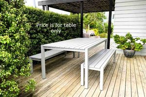 DINNER AT OURS - DINING TABLE 2.0M GREY - Outside Space