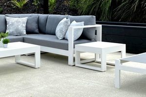 Outdoor Coffee/Side Tables: BASK SMALL SIDE TABLE WHITE - Outside Space