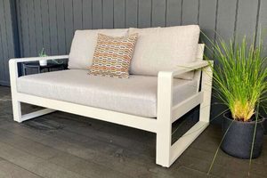 2 Seater Sofas: Unwind 2-Seater Outdoor Sofa (Bone frame) - Outside Space