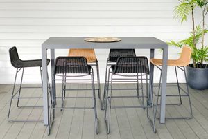Outdoor Dining Sets, Chairs, Tables - Auckland - Outside Space: DINNER AT OURS - BAR LEANER 1.4M GREY - Outside Space