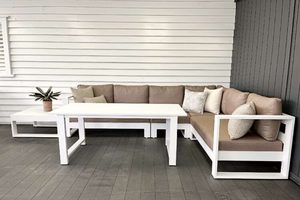 Dining and Bar Tables: 1.6M LOW DINING TABLE WHITE - Outside Space