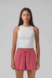 Rpm: RPM Ribbed Singlet - White