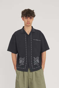 Huffer: Huffer Cabana Flor Shirt - Basalt