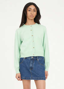 Huffer Kenzie Crop Knit Cardigan - Matcha