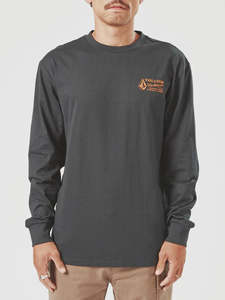 Mens Tees: Volcom Workwear LS Tee - Black