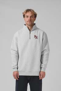 Mens Jumpers And Hoodies: RPM Track 1/4 zip Jumper - White Marle