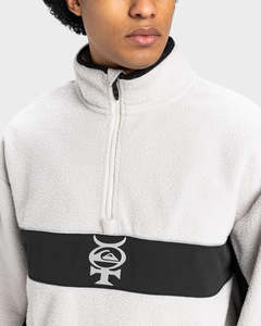 Mens Jumpers And Hoodies: Quiksilver Mercury Sherpa Jumper - Lunar Rock