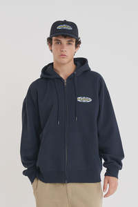 Mens Jumpers And Hoodies: Huffer Block Zip Hood/Alta - Midnight
