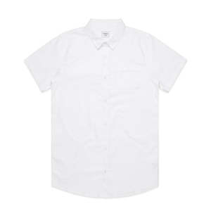 Mens Shirts: AS Colour Oxford SS Shirt - White
