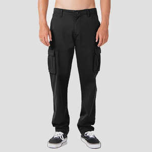 Mens Pants: Rusty Manila Cargo Pant - Black