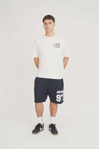 Shorts: Huffer Mens Mesh Track Short - Navy