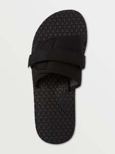 Mens Jandals: Volcom Eco Recliner Slide - Black