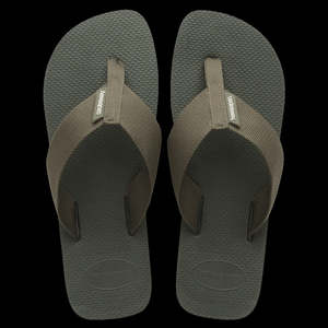 Mens Jandals: Havaianas Urban Basic Material - Olive Green