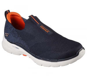 Mens Shoes: Skechers Go Walk 7 - Navy/Orange