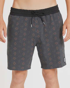 Mens Boardies 1: Volcom Psych Cotton Trunk 17 - Black