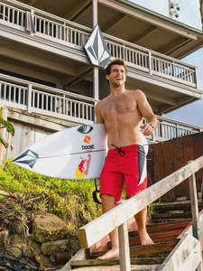 Mens Boardies 1: Volcom Surf Vitals J Robinson Mod 20" Boardshort - Ribbon Red